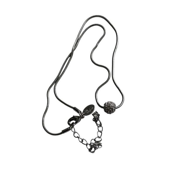 Lia Sophia GLITTER BALL Necklace Gold Silver Hematite 16-19 - Picture 6 of 7